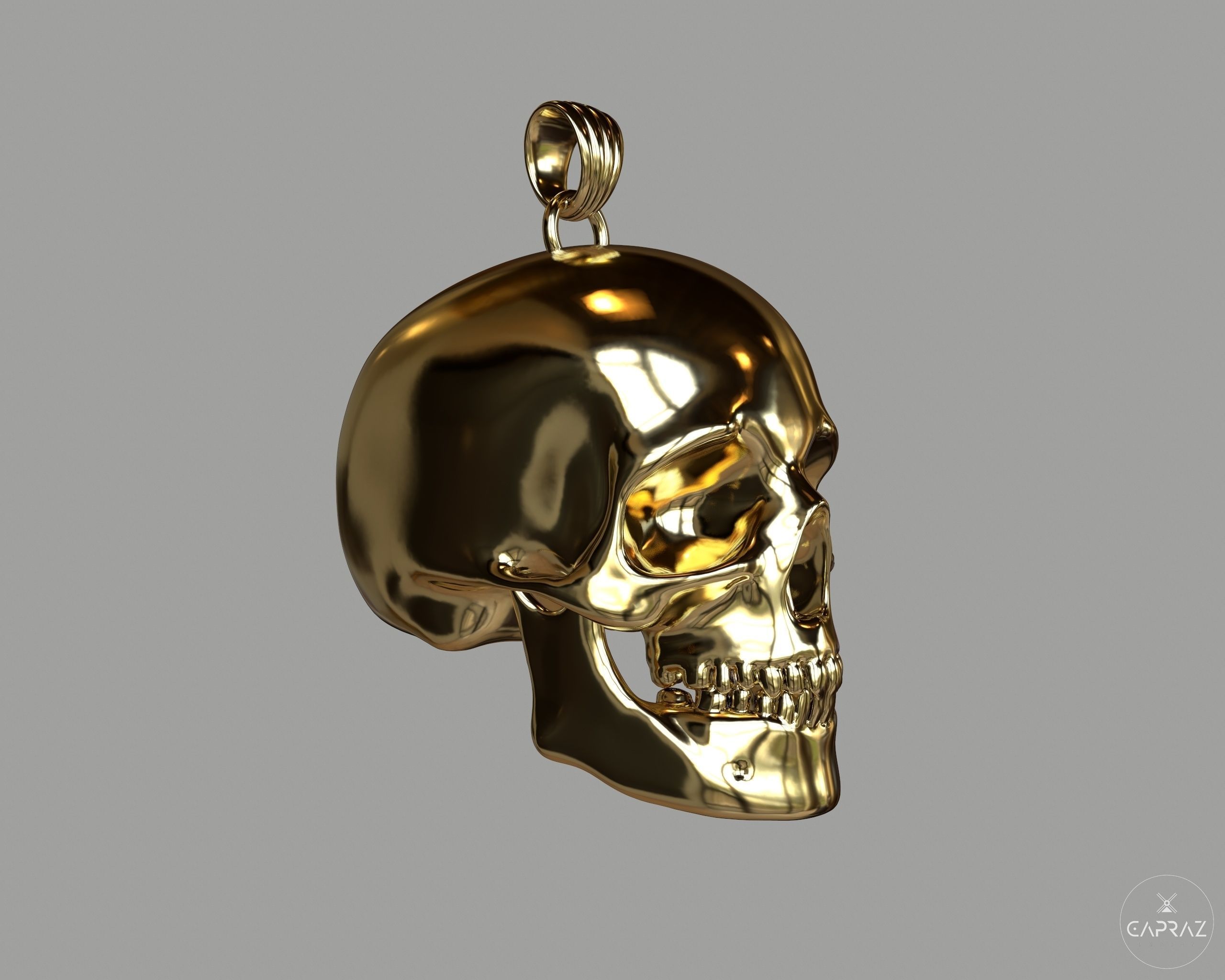 3D Printable Skull Neclace - rc 3D print model_6