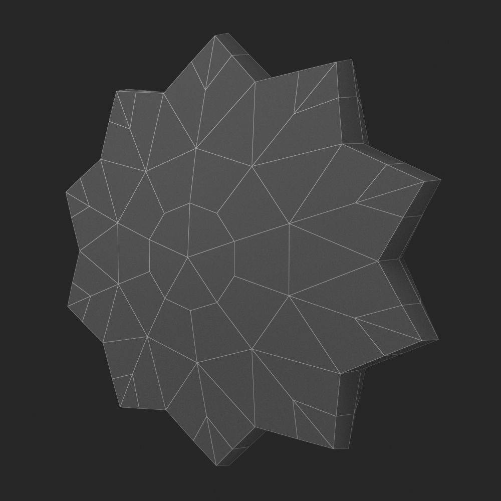 Stars - Sun - Moon Low-poly 3D model_19