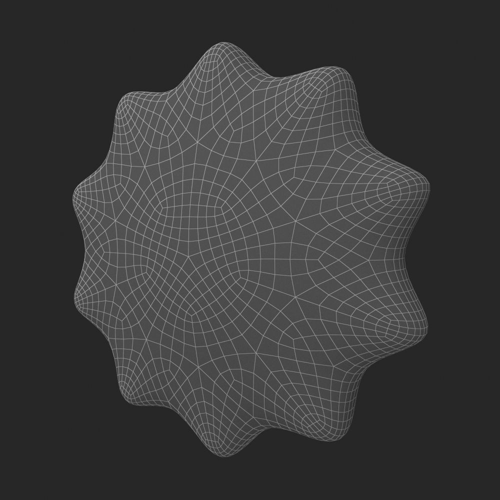 Stars - Sun - Moon Low-poly 3D model_21