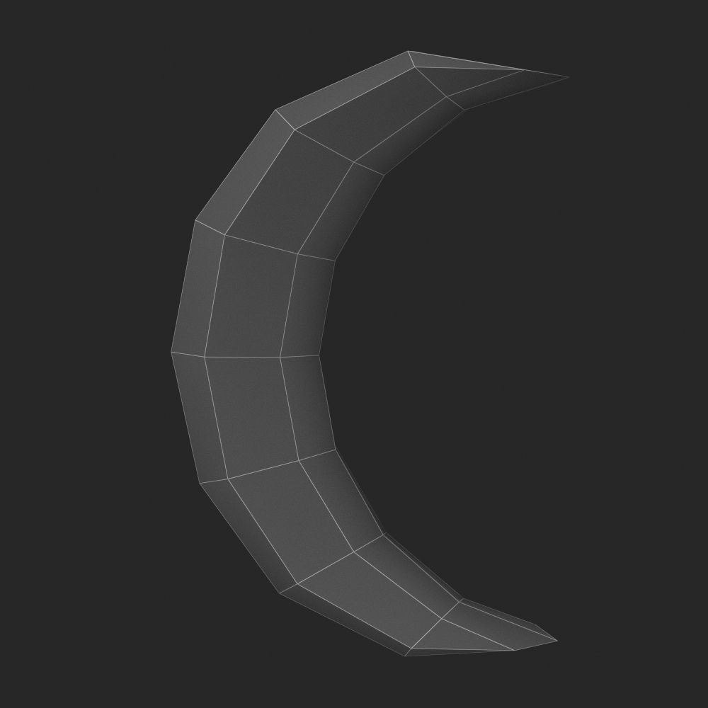 Stars - Sun - Moon Low-poly 3D model_13