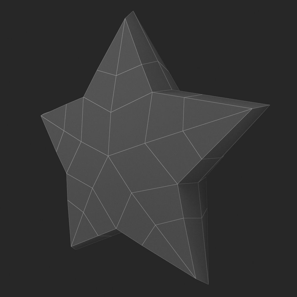 Stars - Sun - Moon Low-poly 3D model_16