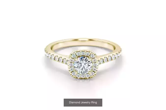 Luxe and Love Engagement Rings 3D Model Collection