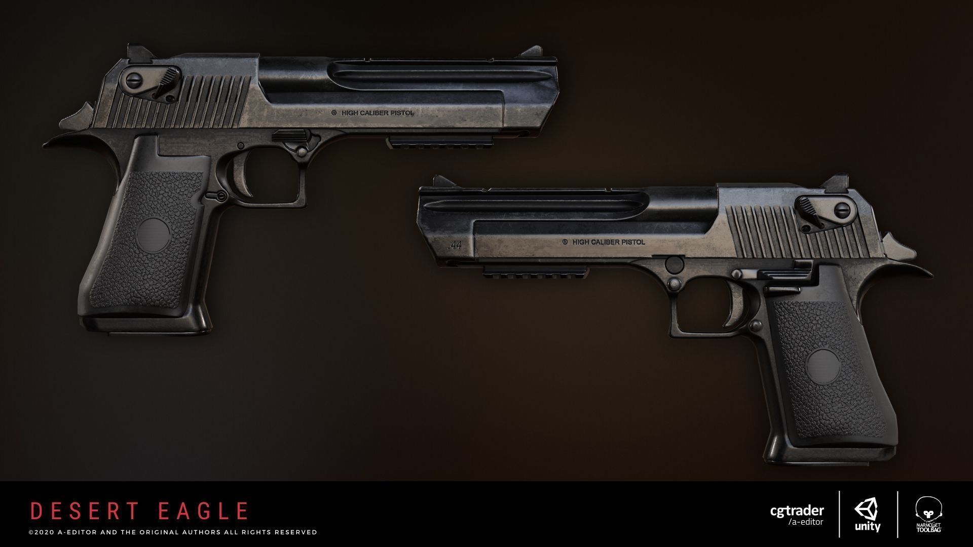Desert Eagle 44 Magnum Low-poly 3D model_8