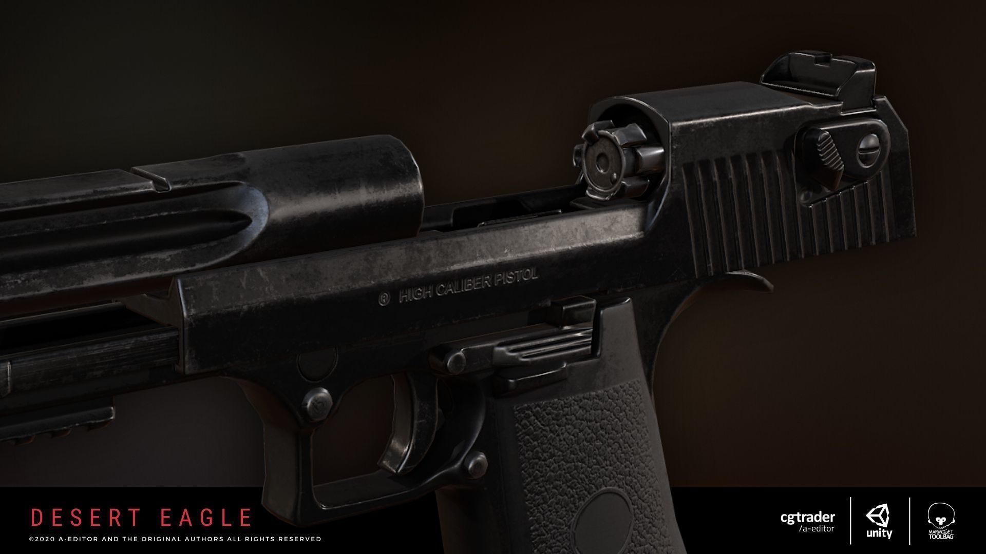 Desert Eagle 44 Magnum Low-poly 3D model_7