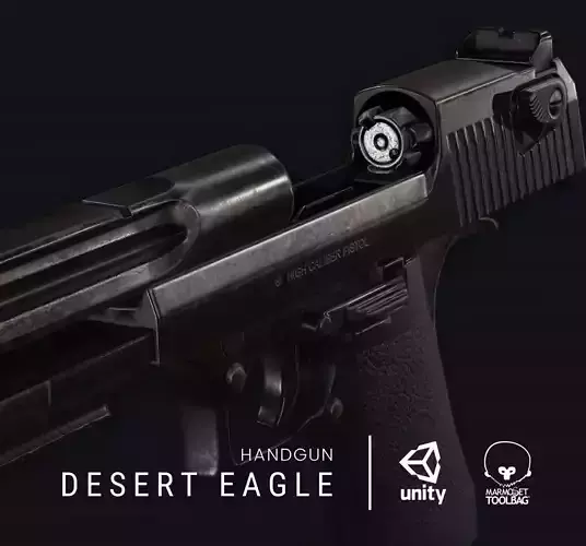 Desert Eagle 44 Magnum Low-poly 3D model
