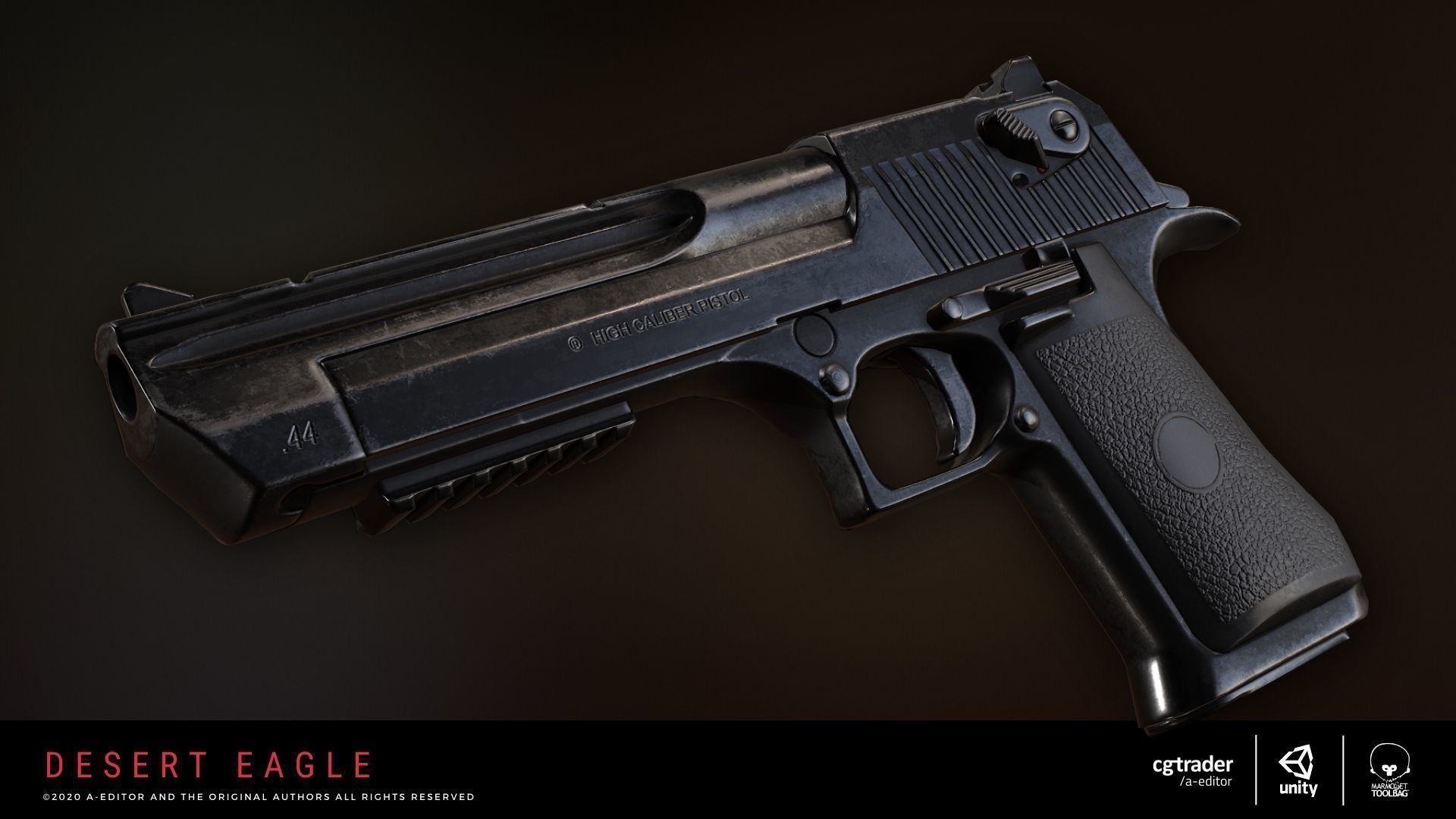 Desert Eagle 44 Magnum Low-poly 3D model_3