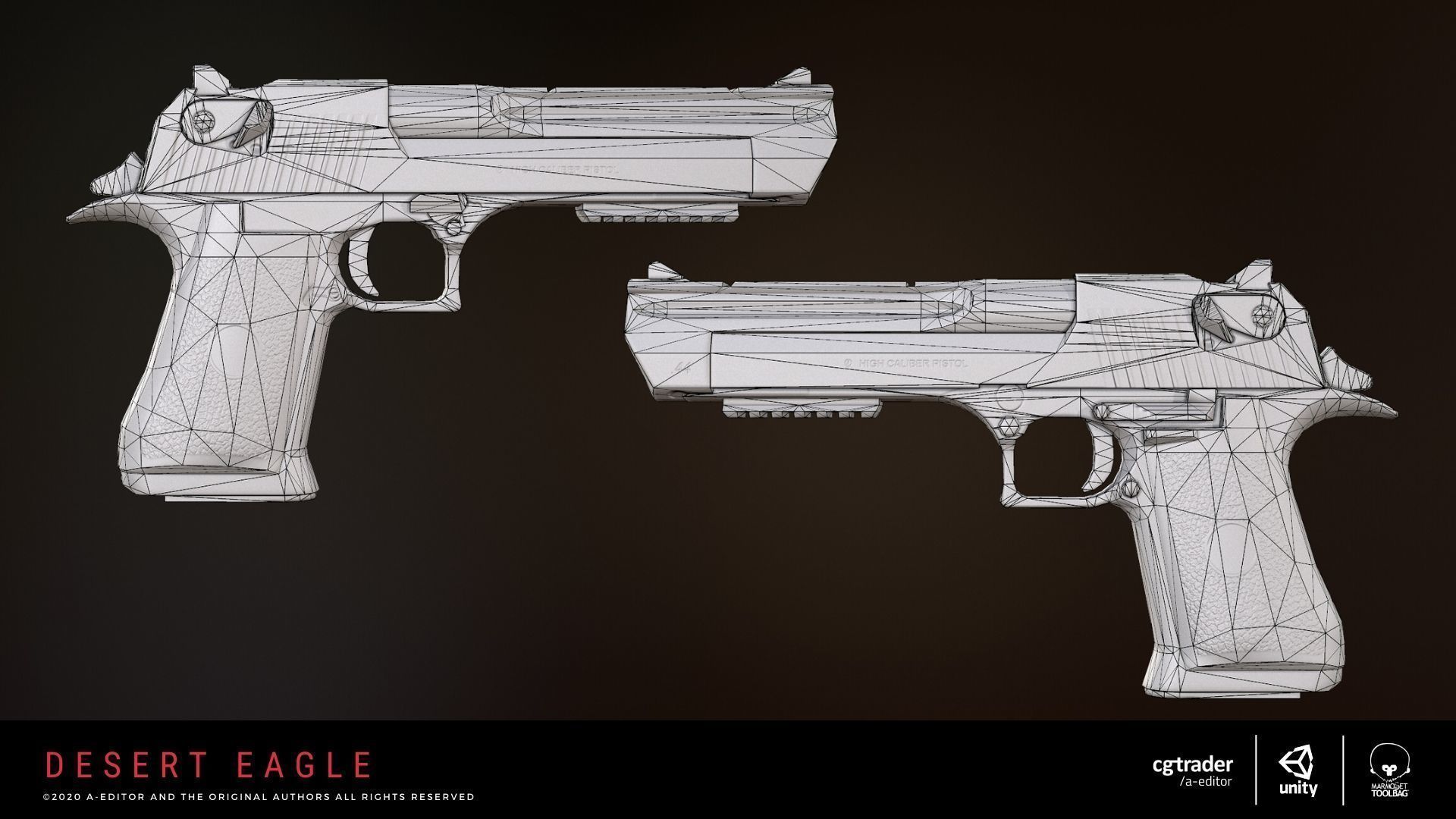 Desert Eagle 44 Magnum Low-poly 3D model_9