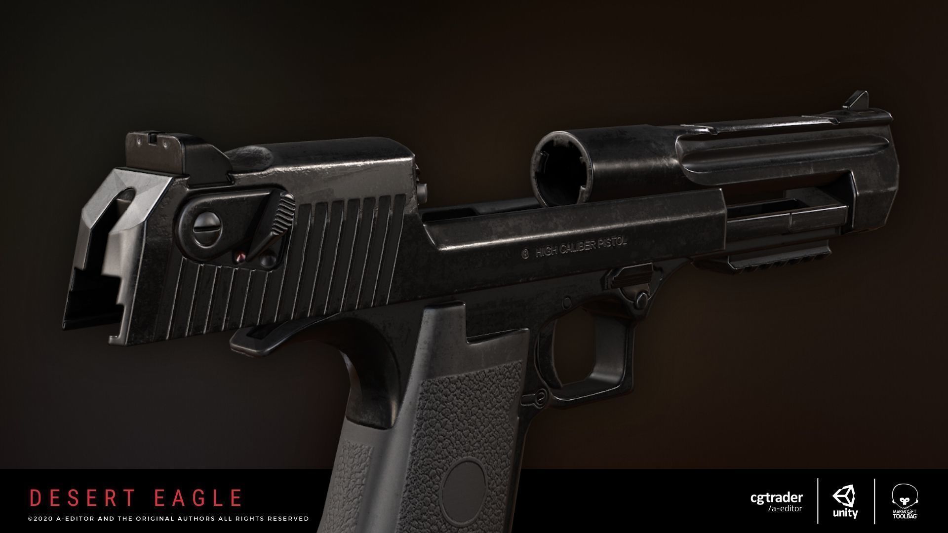 Desert Eagle 44 Magnum Low-poly 3D model_4