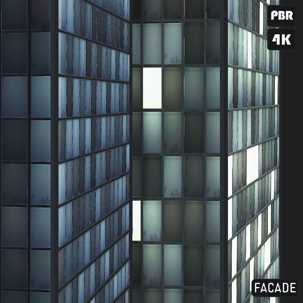 Glass Facade Buildings Texture_0