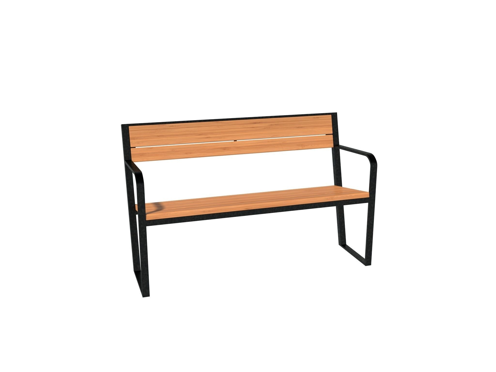 Prague Lame 110 Bench Low-poly 3D model_4