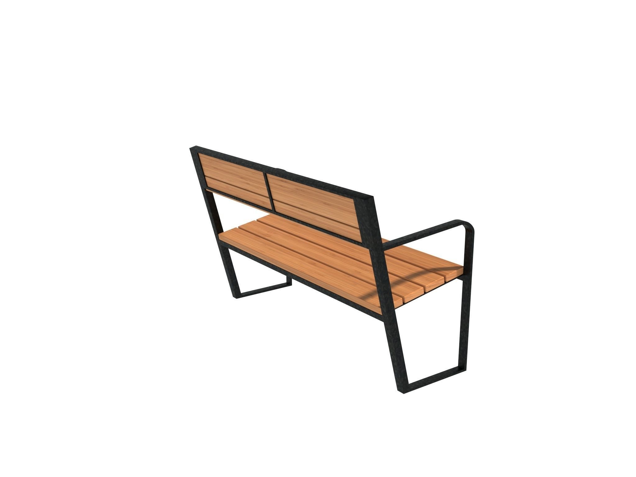 Prague Lame 110 Bench Low-poly 3D model_11