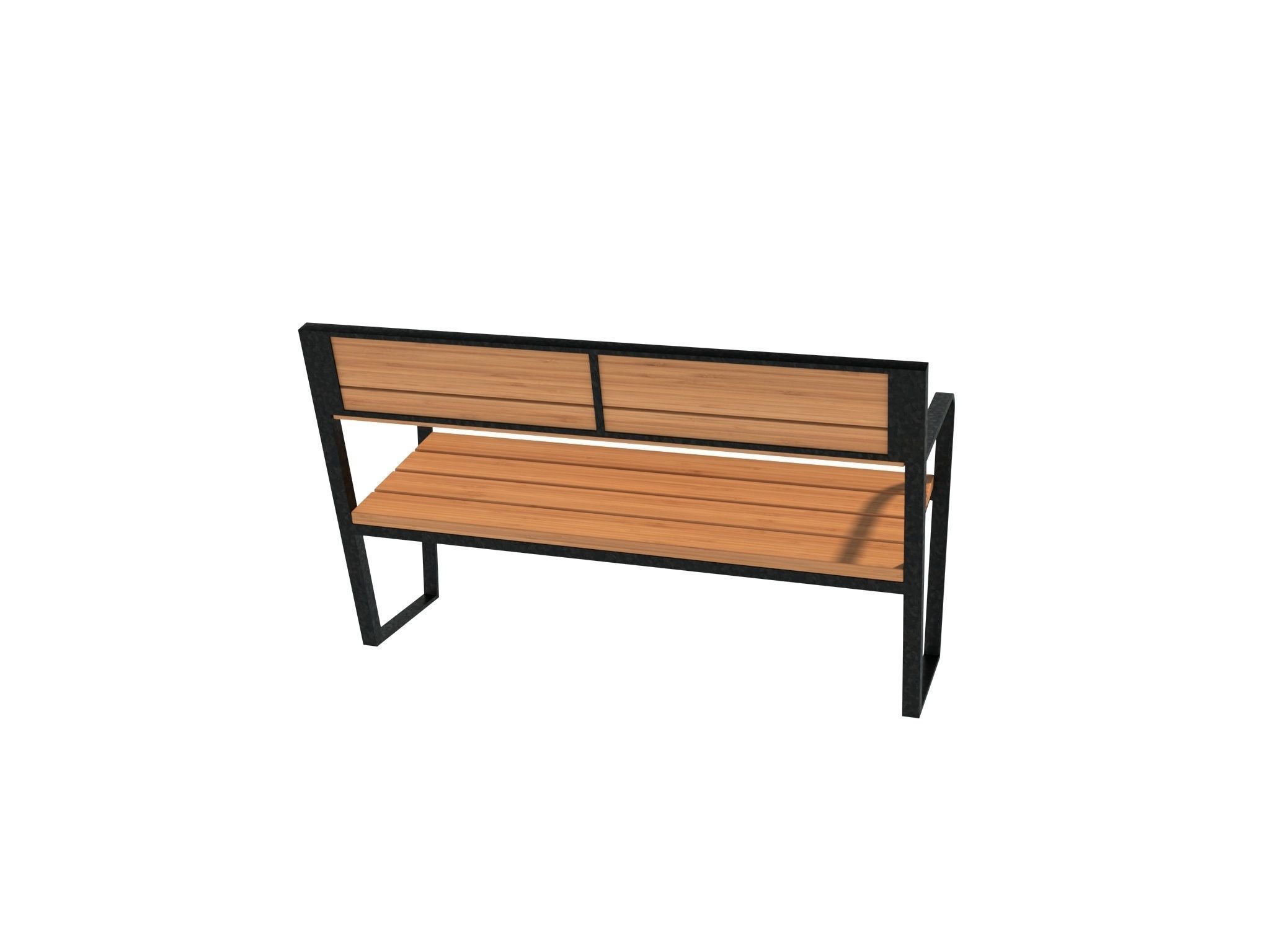 Prague Lame 110 Bench Low-poly 3D model_10