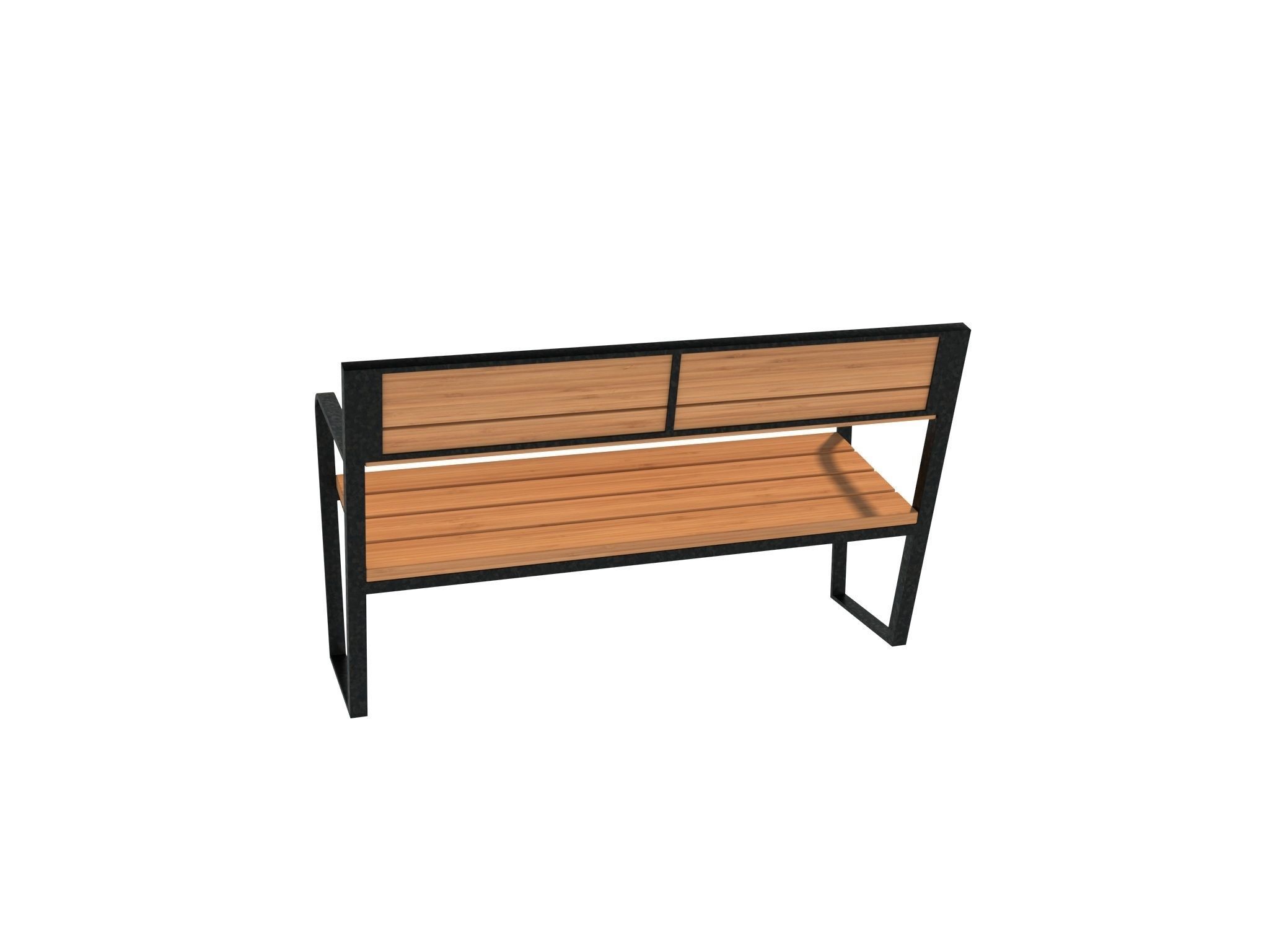 Prague Lame 110 Bench Low-poly 3D model_9
