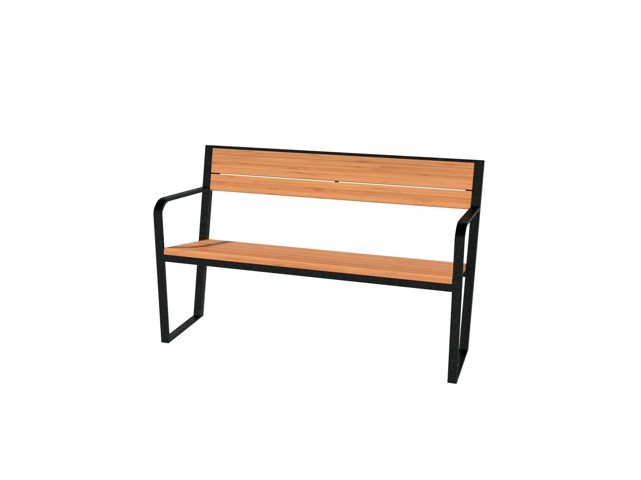 Prague Lame 110 Bench Low-poly 3D model_5