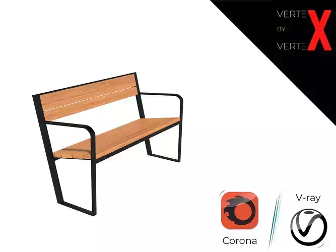 Prague Lame 110 Bench Low-poly 3D model Prague Lame 110 Bench Low-poly 3D model