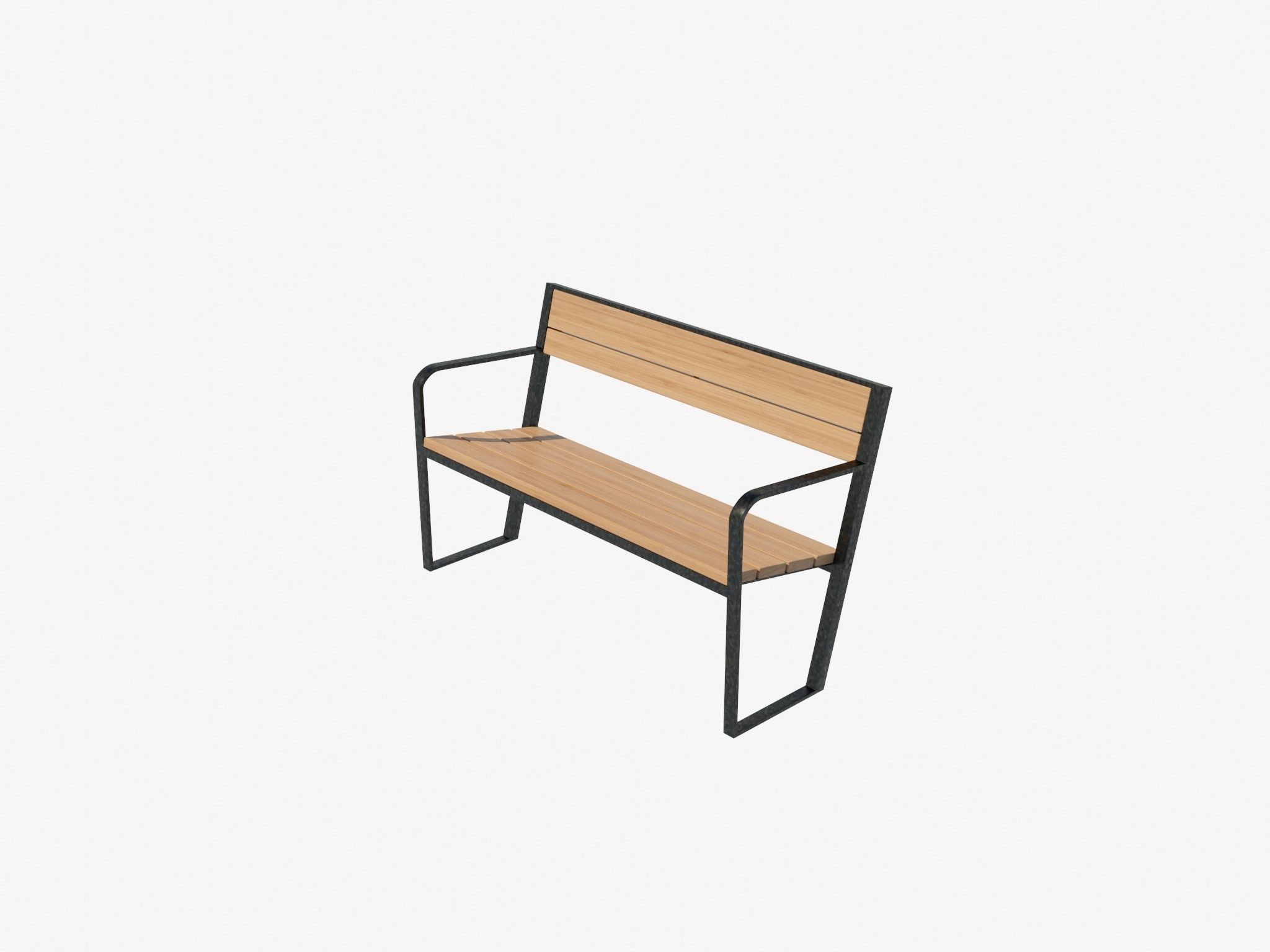 Prague Lame 110 Bench Low-poly 3D model_13