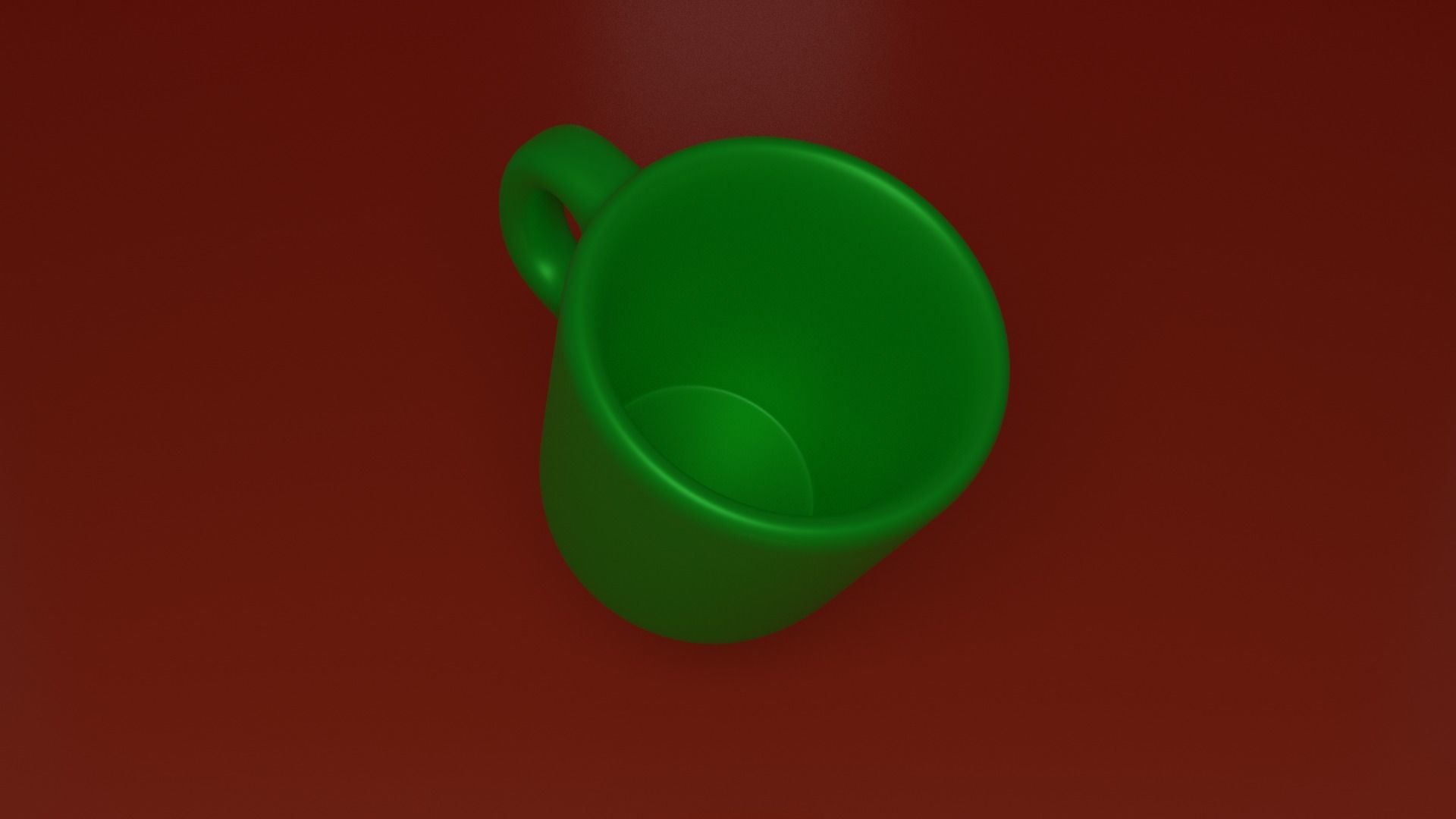 Cup porcelain Low-poly 3D model_2