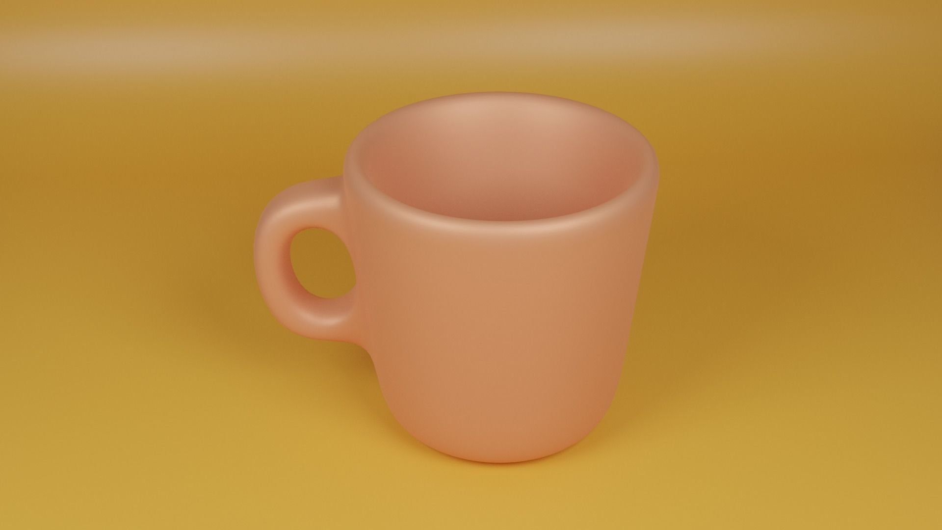 Cup porcelain Low-poly 3D model_1