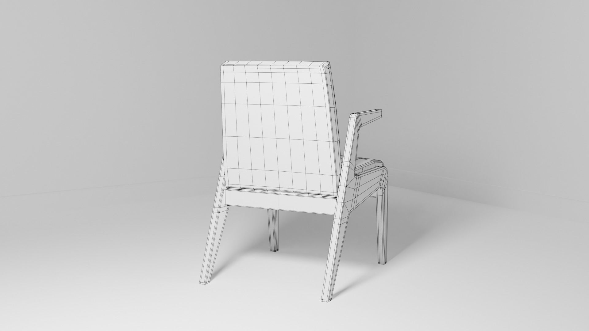 wood chair 3D model_6