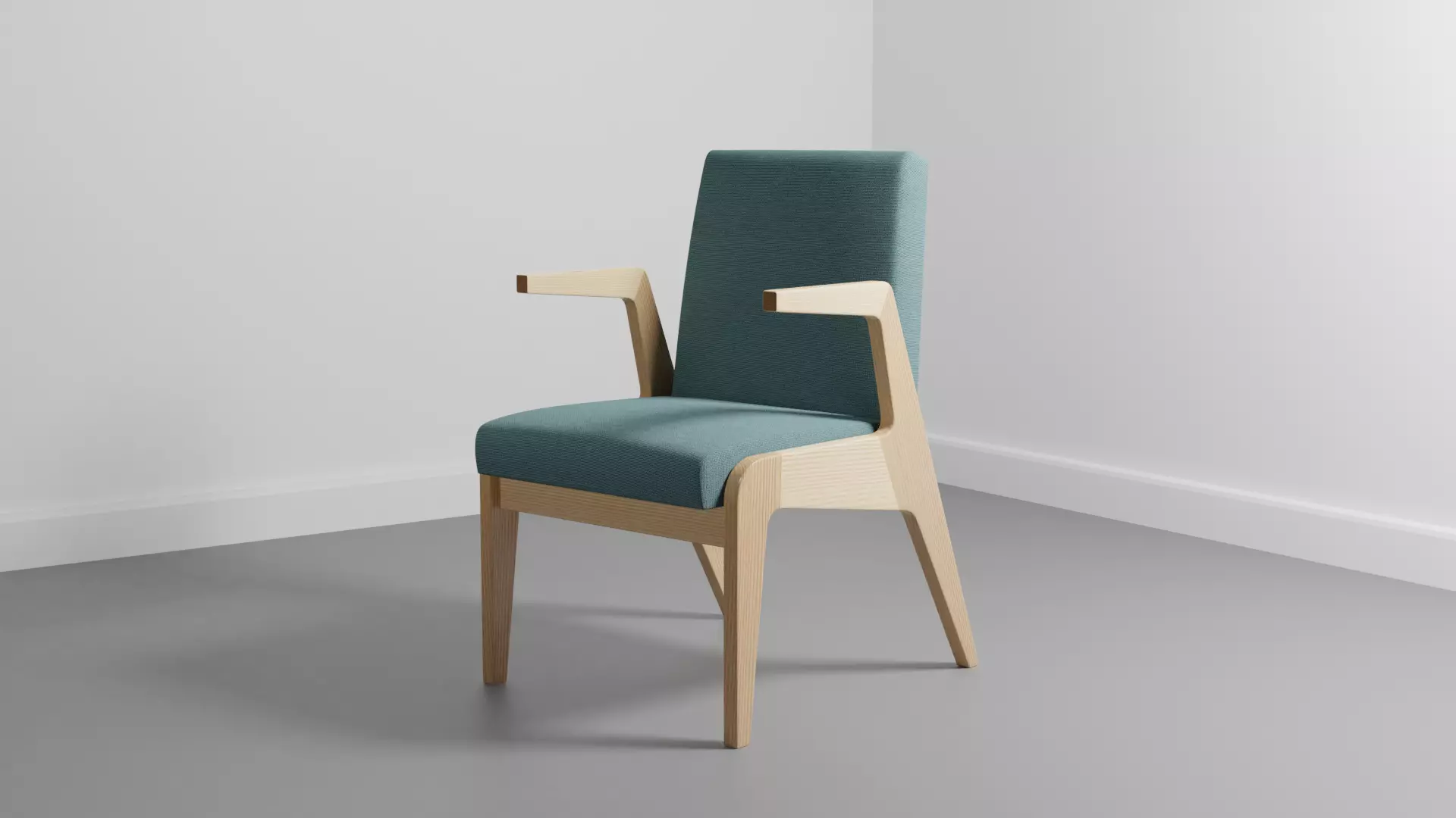 wood chair 3D model_0