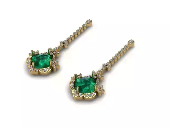 Cushion stone earrings