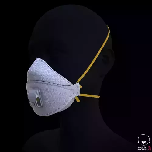 Ffp3 -N95  Covid mask Low-poly 3D model