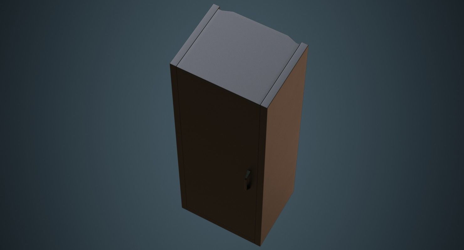 Server 2A Low-poly 3D model_2