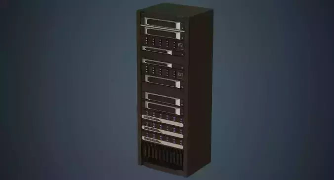 Server 2A Low-poly 3D model Server 2A Low-poly 3D model