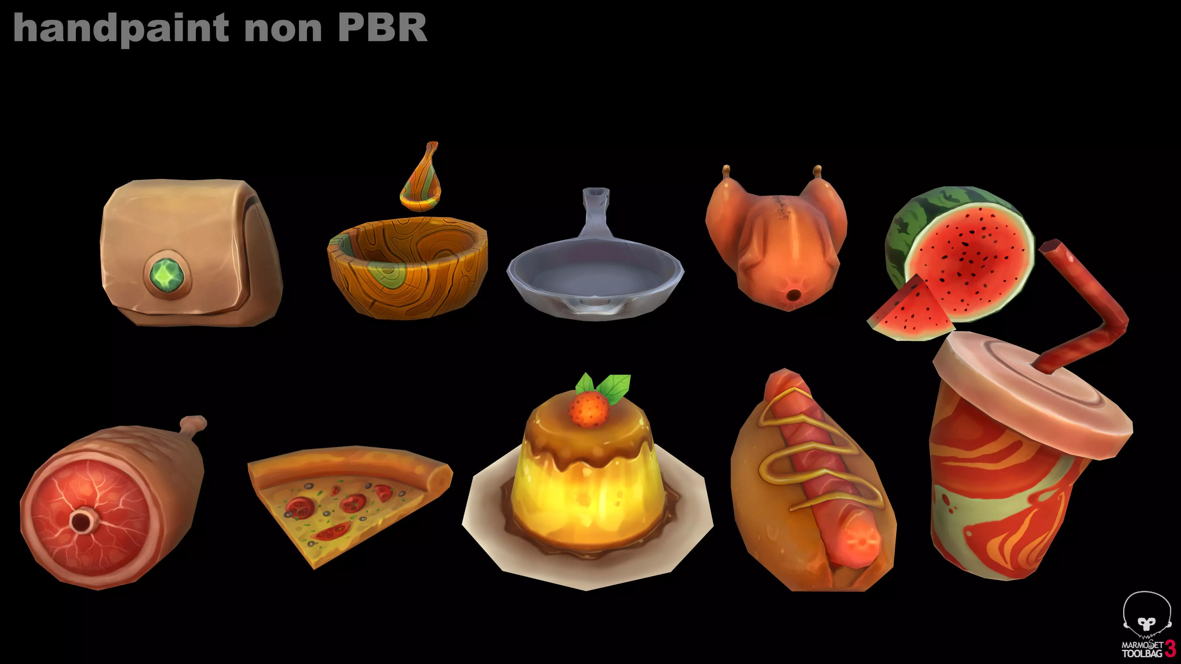 Handpainted model pack 3D model_0