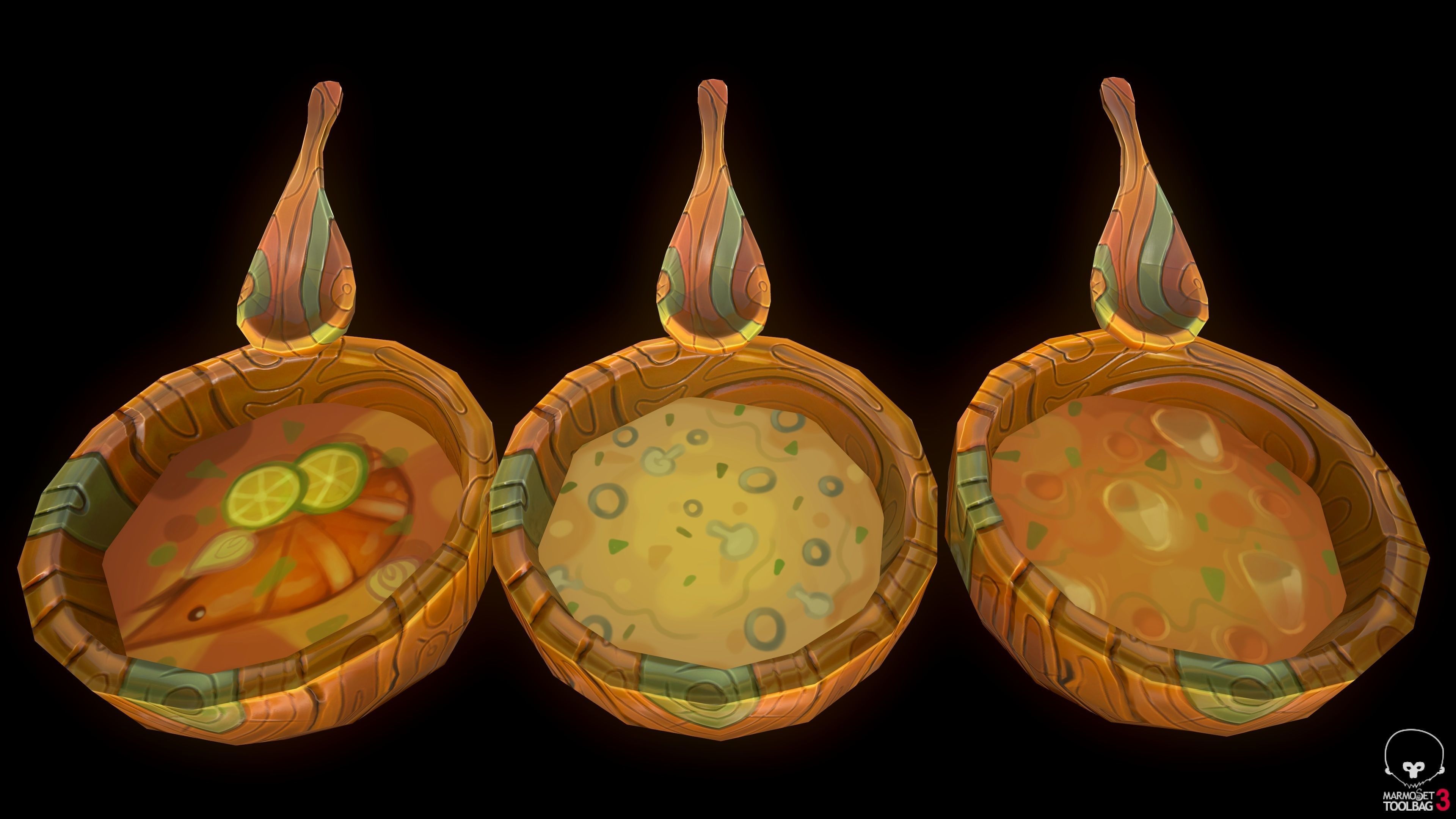 Handpainted model pack 3D model_12