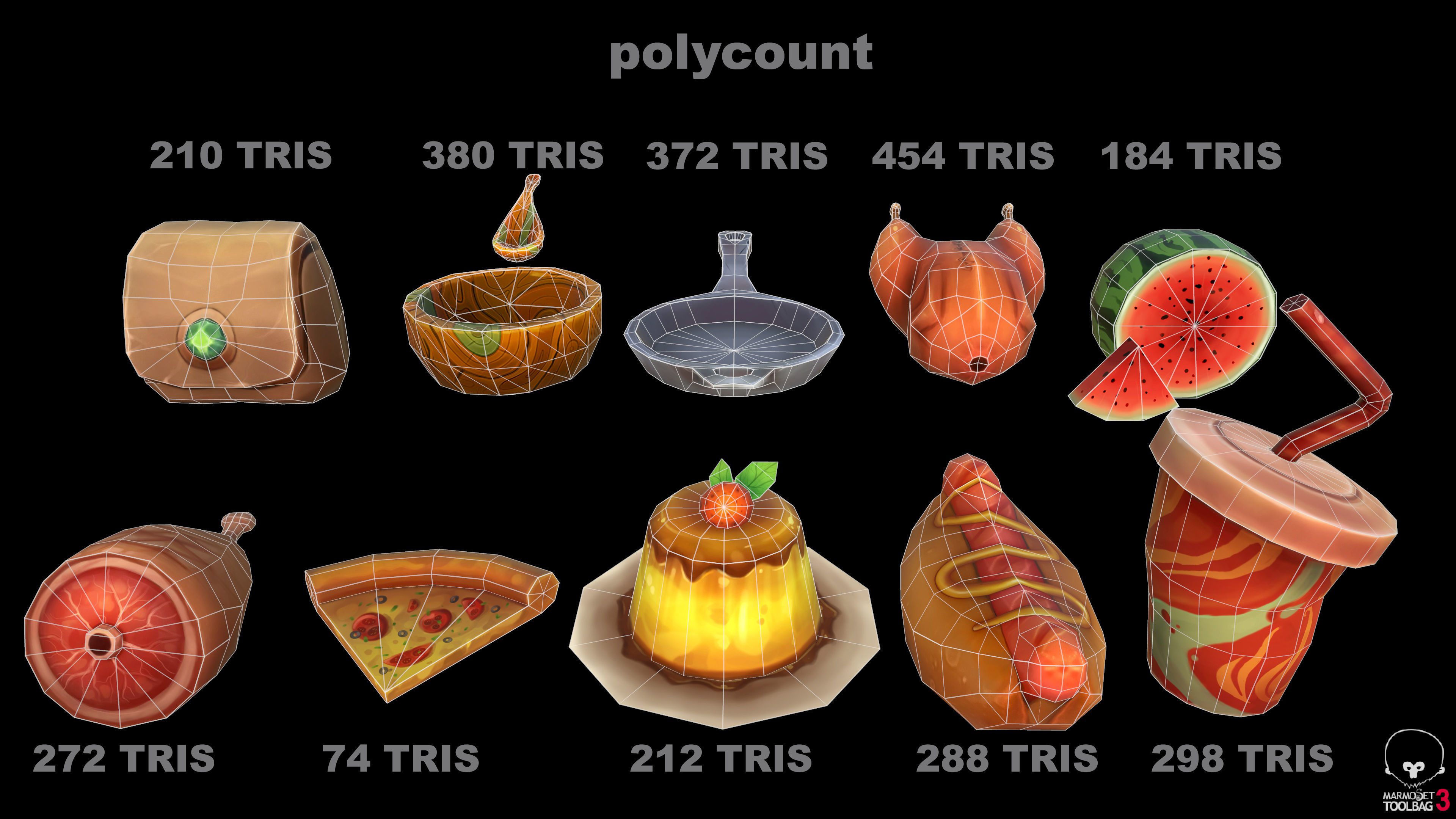 Handpainted model pack 3D model_1