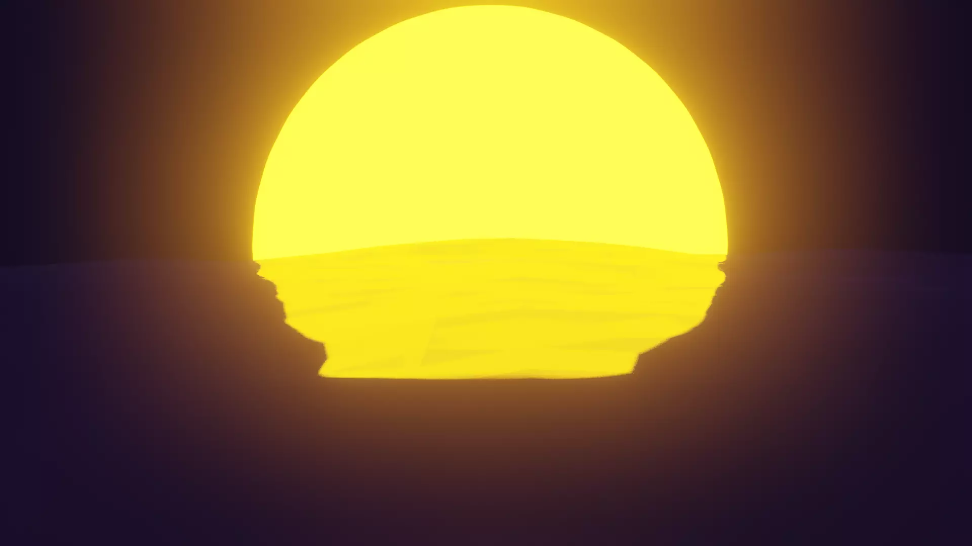 sun in the ocean  3D model_0