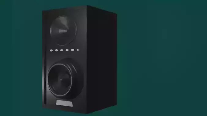 low poly speaker Free 3D model