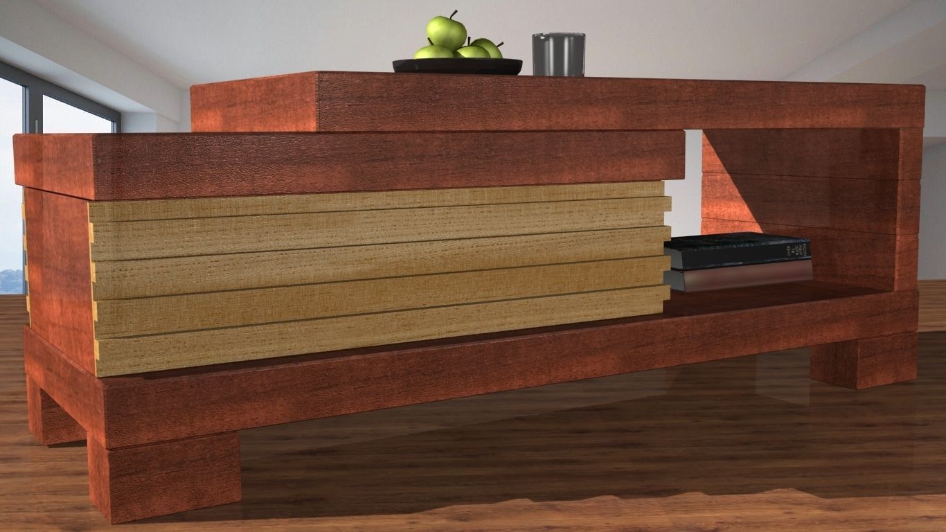 Coffee table 3D model_2