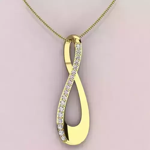 Diamond infinity pendant necklace