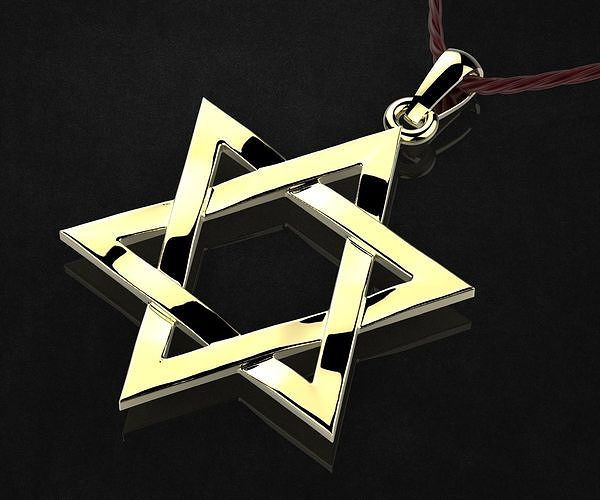 pendant israeli star 3D print model