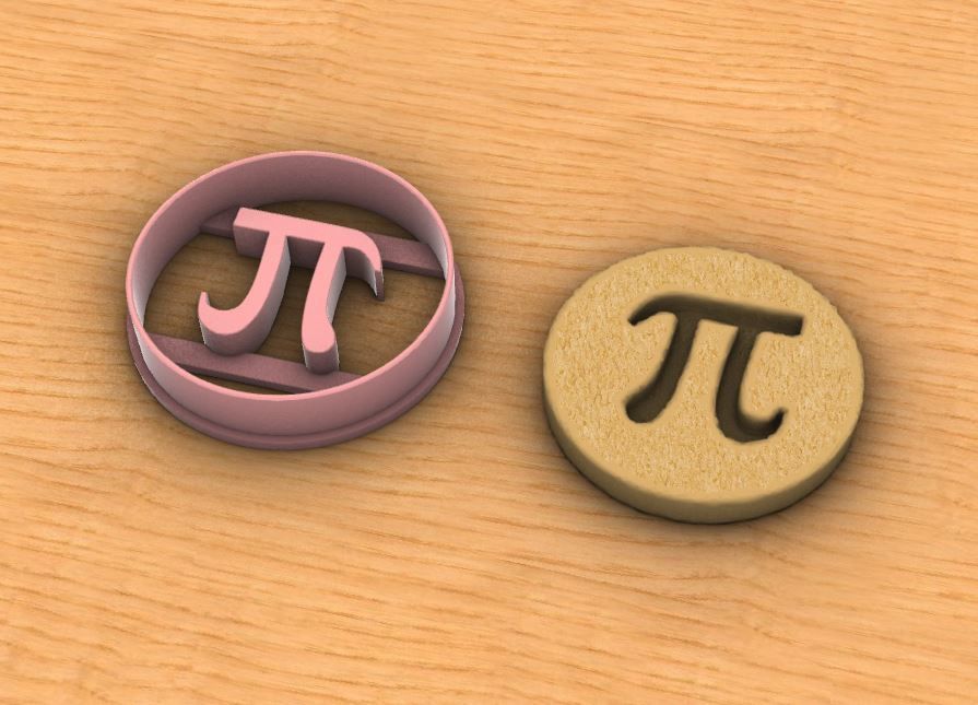 Number Pi cookie cutter v2 3D print model_4