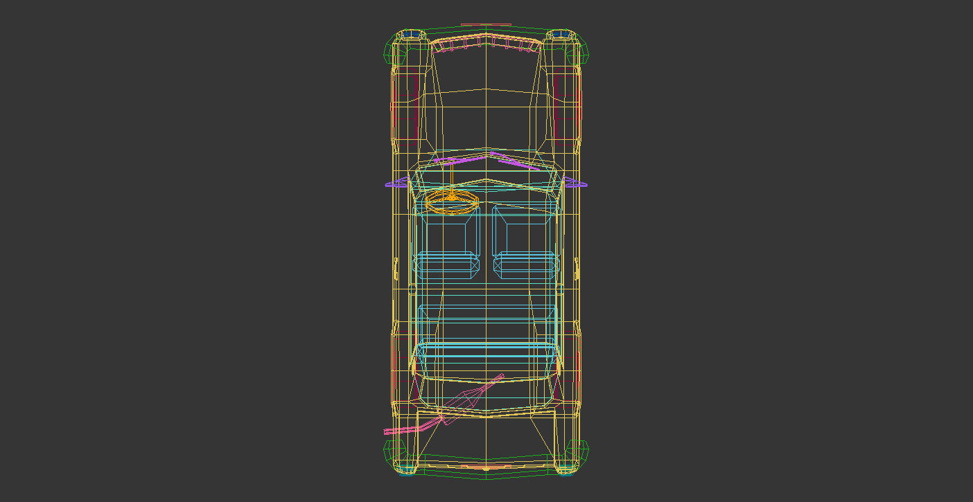 Low Poly Sedan Car 13 Low-poly 3D model_17