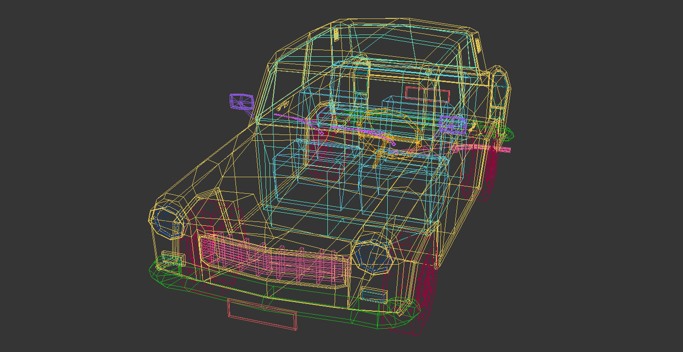 Low Poly Sedan Car 13 Low-poly 3D model_14