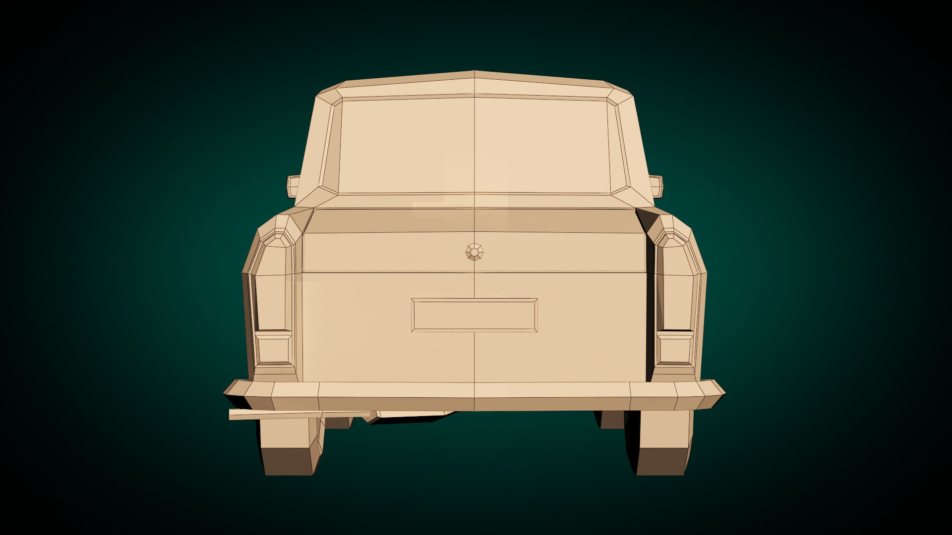Low Poly Sedan Car 13 Low-poly 3D model_12