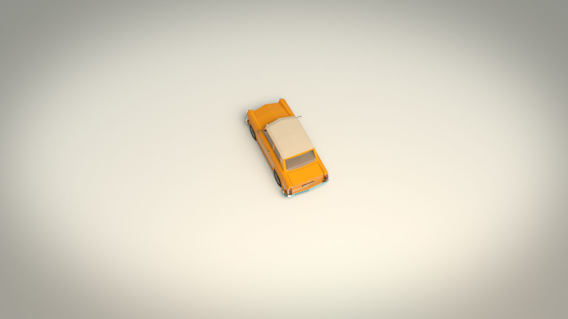 Low Poly Sedan Car 13 Low-poly 3D model_5