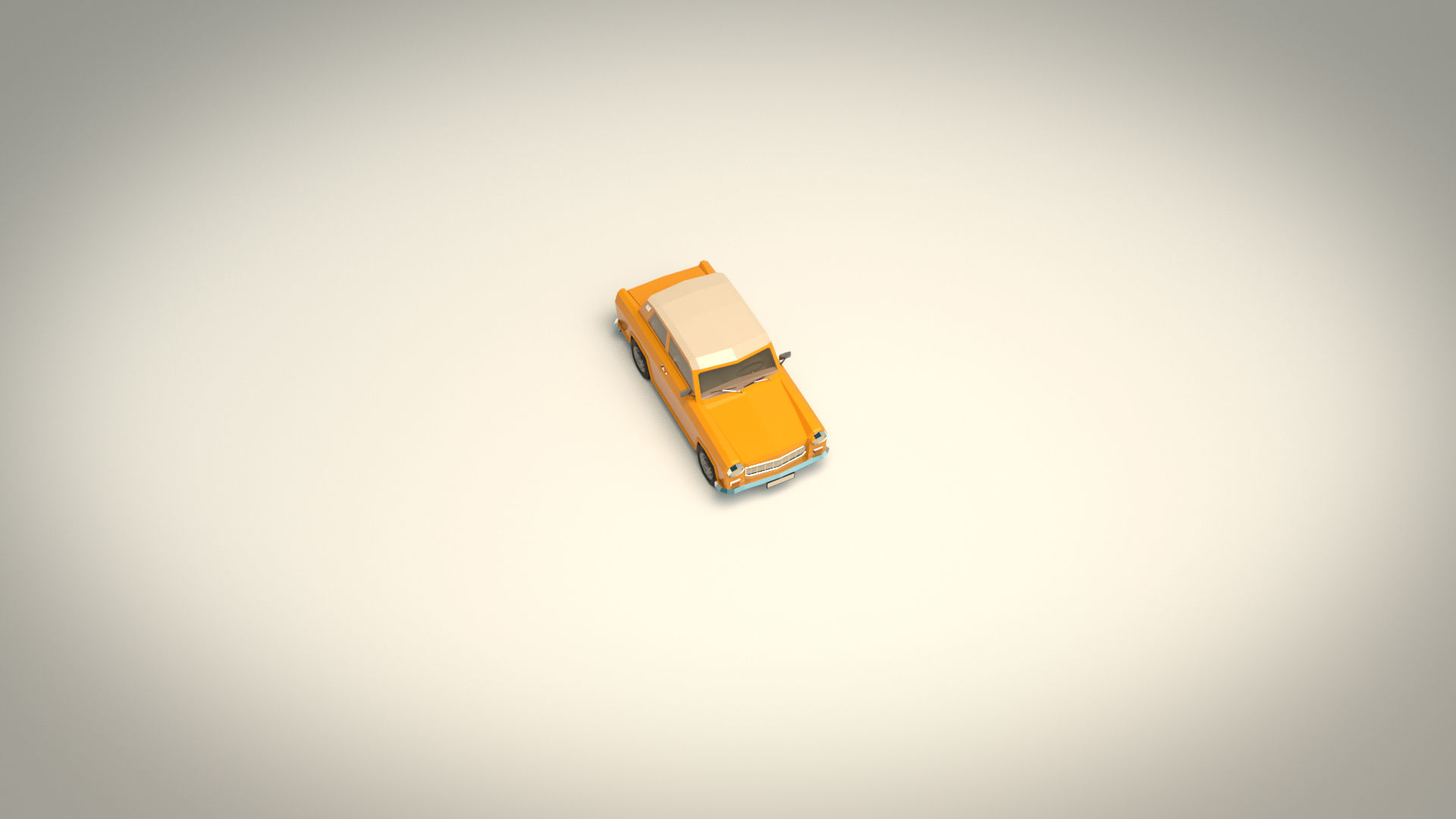 Low Poly Sedan Car 13 Low-poly 3D model_6