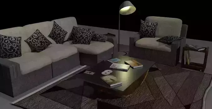 SOFA SET living room with couch and coffee table