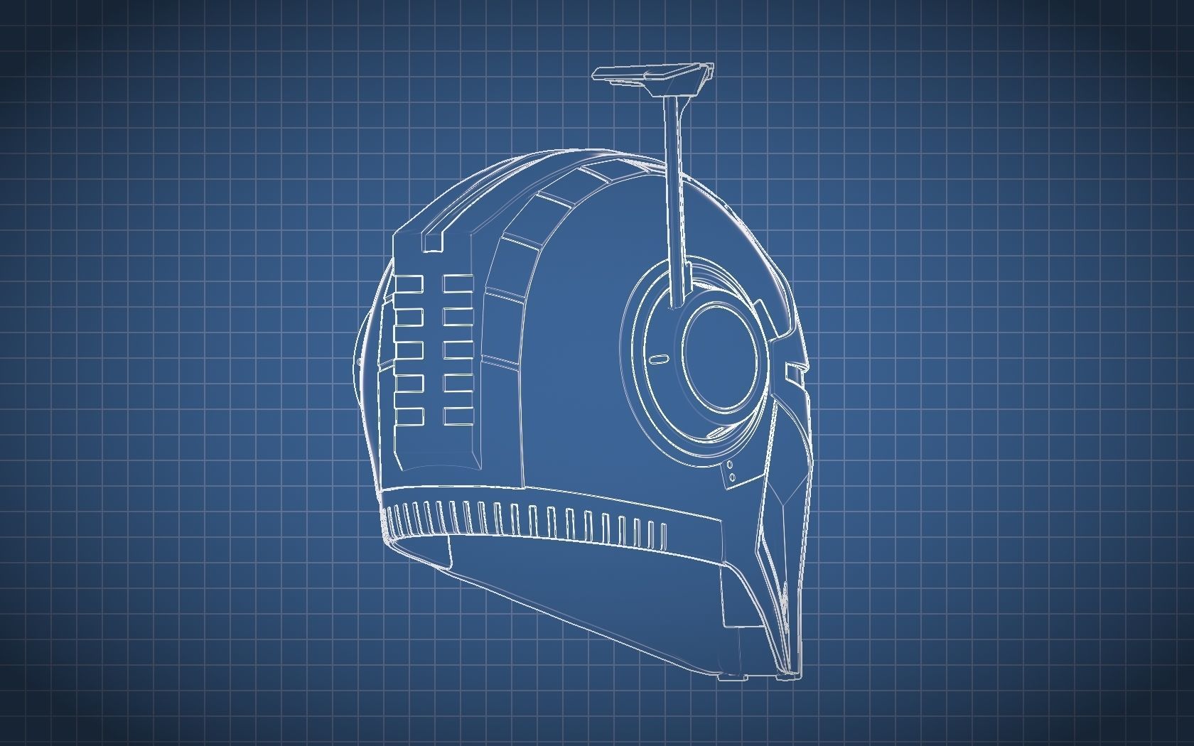 Mandalorian Helmet STALKER 3D model 3D print model_17