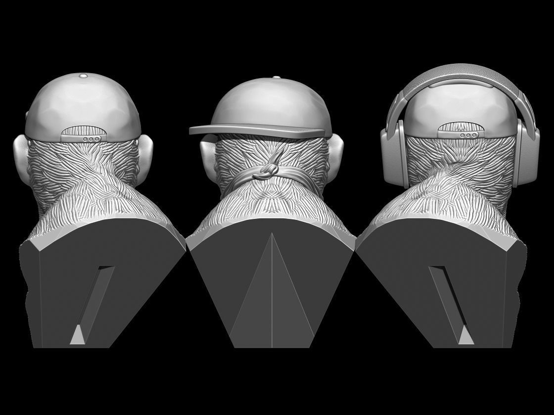 3 Wise Monkeys 3D print model_7