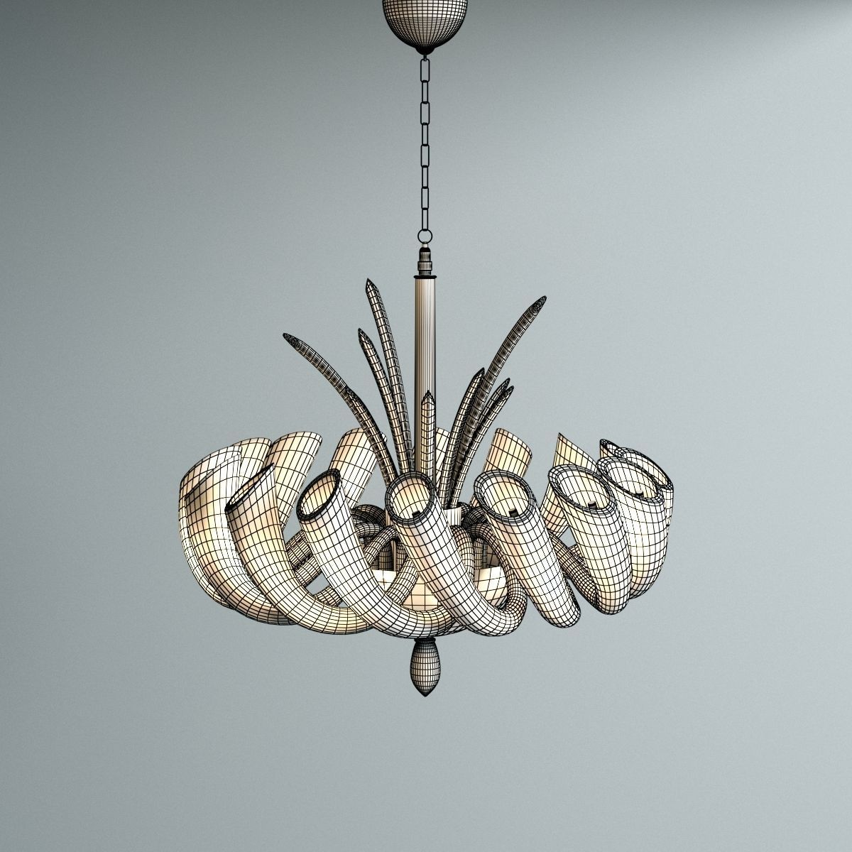 Carter Chandelier by Iris Cristal Bohemia 3D model_1
