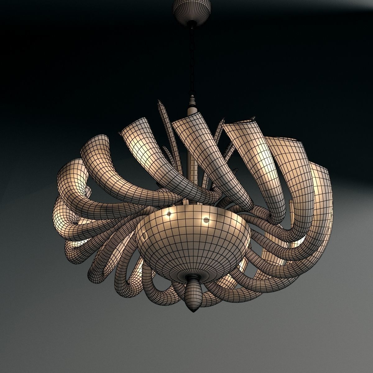 Carter Chandelier by Iris Cristal Bohemia 3D model_7
