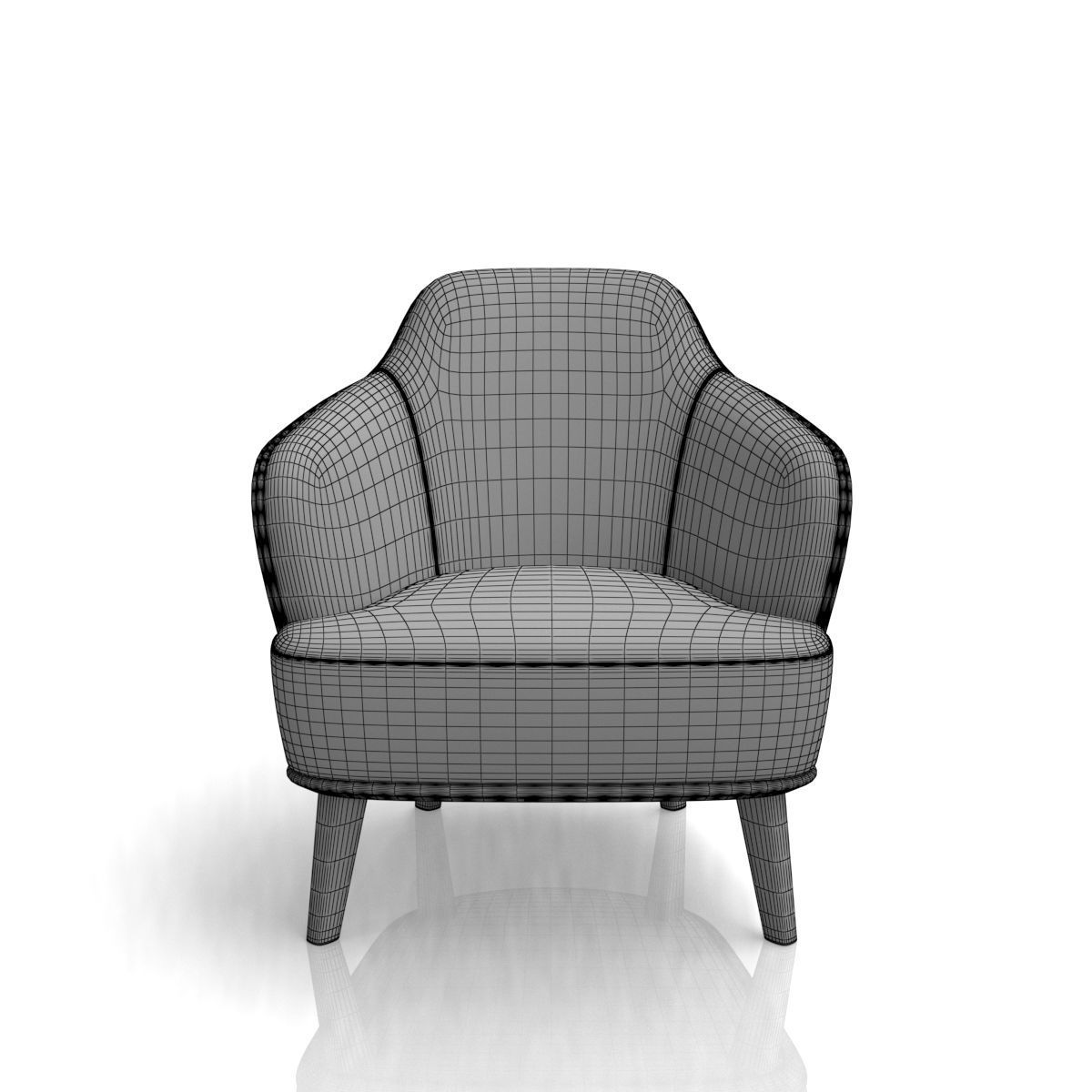 Luxury Armchair 3D model_10