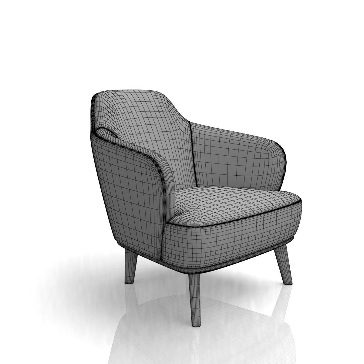 Luxury Armchair 3D model_11