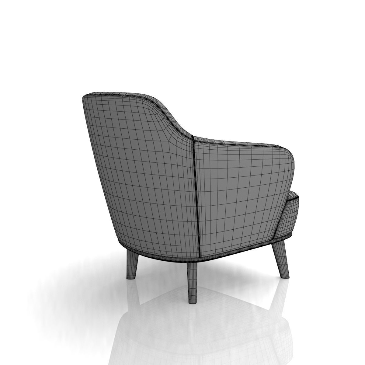 Luxury Armchair 3D model_13